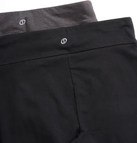 Vista 4 de Spalding Pantalones de yoga para mujer Paquete de 2 pantalones de pierna acampanada de talla grande ajustados o corte de bota leggings de alto