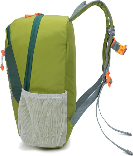 Vista 3 de IVYGREEN Mochila de senderismo para niños pequeños para niños o niñas, mochila pequeña para campamento o viajes (verde militar, S)