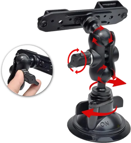 Vista 4 de Soporte para Walkie Talkie con ventosa y soporte para micrófono de altavoz