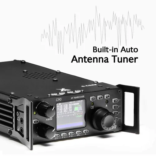 Vista 5 de Xiegu G90 Radio Transceptor HF 20W Estructura SDR SSB/CW/AM/FM con Sintonizador de Antena Auto Integrado