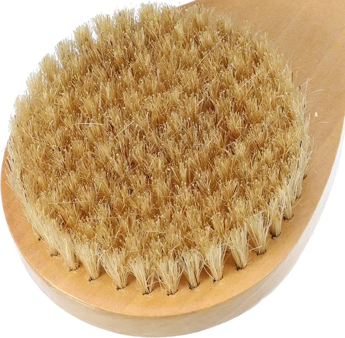 Vista 7 de VOCOSTE 1 cepillo de baño, madera para ducha con asa, marrón, 9.8 pulgadas