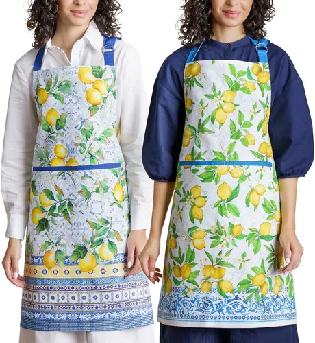 Vista 95 de Maison d' Hermine Delantales para mujer con bolsillo, 100% algodón (27.50 x 31.50 pulgadas)