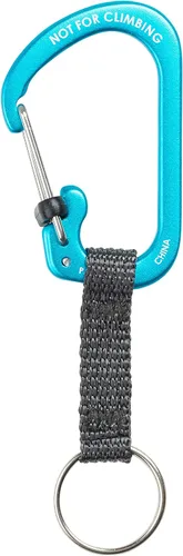 Vista 4 de Nite Ize SlideLock Llavero, Llavero Mosquetón con Bloqueo de Aluminio con Correa, Azul