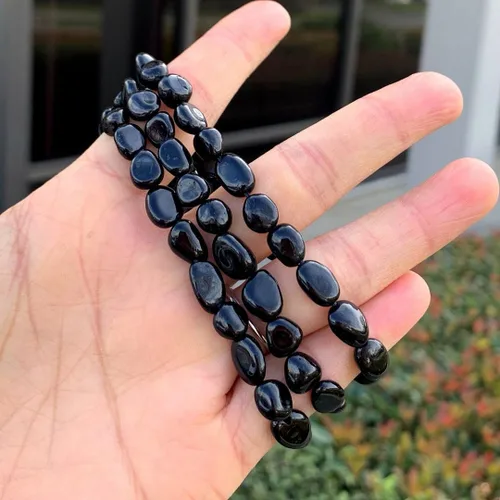 Vista 3 de Adabele 1pc Natural Stretch Gemstone Bracelet 7mm-10mm Free Form Bead 7 Inch 7.5 Inch Healing Crystal Engergy Quartz Chakra Jewelry Women Birthday