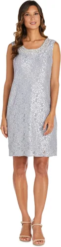 Vista 3 de R&M Richards Vestido corto de encaje para madre de la novia con chaqueta para mujer