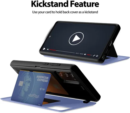 Vista 2 de GOOSPERY Funda tipo cartera con tarjetero compatible con Galaxy Note 20, cierre automático magnético, cubierta protectora de doble capa, resistente