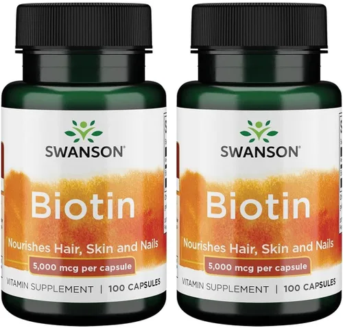 Vista 8 de Swanson Biotina Vitamina B7 5000 mcg 100 Cápsulas
