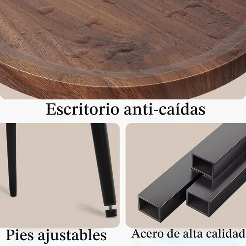Vista 7 de Mesa auxiliar pequeña, mesa redonda ovalada de madera, mesa de sofá de 2 niveles, mesita de noche con marco de metal para sala de estar, dormitorio