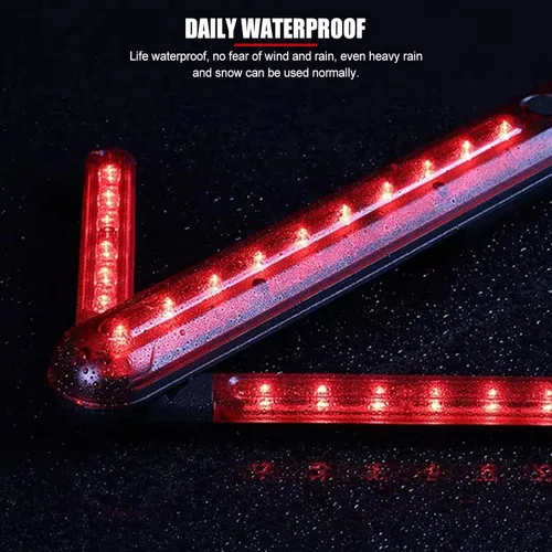 Vista 6 de Luz LED de seguridad vial ajustable de 45 grados, con flecha de giro, luz roja magnética, lámpara LED de seguridad de señal de tráfico