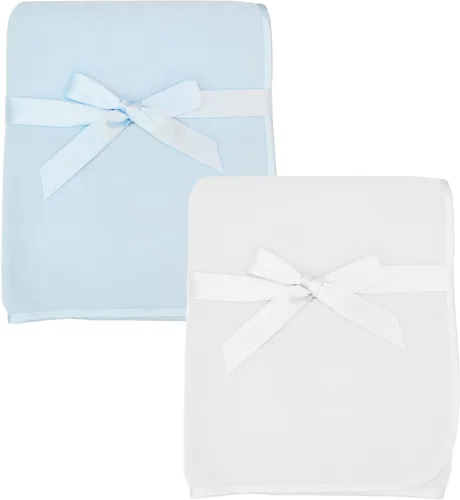 Vista 10 de American Baby Company Manta de forro polar con ribete de satén similar a la seda, suave, cálida y acogedora, azul, 30 x 30 pulgadas para niños