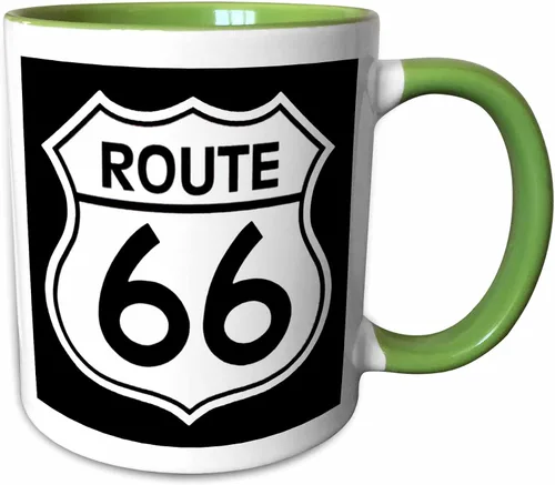 Vista 13 de 3dRose Route 66 - Taza de dos tonos, 11 onzas, negro/blanco, taza_110012_4