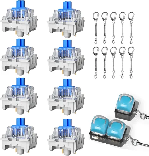 Vista 11 de Zhouwang Clickers de teclado para impresiones 3D, kit de 36 interruptores Azul