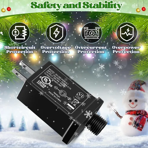 Vista 4 de Feekoon Fuente de alimentación LED Clase 2 transformador de 29 V 13 W, adaptador de enchufe impermeable IP44 de EE. UU., controlador LED de uso