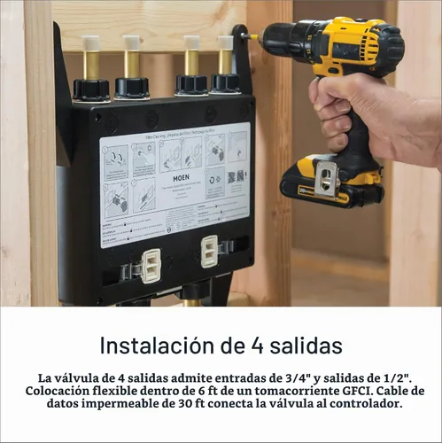 Vista 6 de Moen Kit de batería de respaldo digital para ducha inteligente con 6 baterías D, 179573
