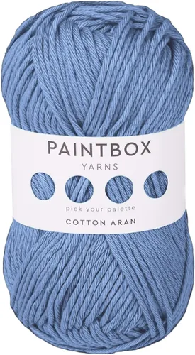 Vista 9 de Paintbox Yarns 100% algodón Aran, 50 g (1.76 oz), 85 m (93 yardas) - Lana blanca en cartón para crochet, tejer - Suave, ligera para suéter, ropa