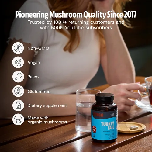 Vista 9 de FreshCap Mushrooms Paquete de inmunidad (cápsulas de cola de pavo y cápsulas de complejo de hongos definitivos)