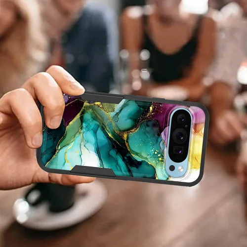 Vista 7 de Funda para Pixel 11 Pro XL, resistente de doble capa híbrida de policarbonato duro de goma suave a prueba de golpes para Google Pixel 11 Pro XL 6.8