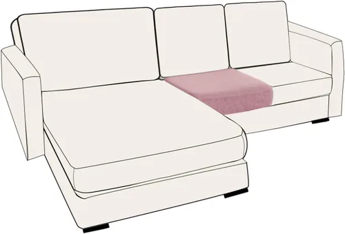 Vista 26 de UNBBRRL Fundas de cojín de asiento para sofá, elásticas, funda de cojín individual para sofá, fundas de cojín para sofá, fundas de héroe protegen