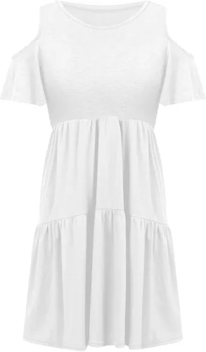 Vista 4 de Vestidos de verano de talla grande para mujer, camisola de vacaciones 2023, vestido de verano suelto, vestido suelto