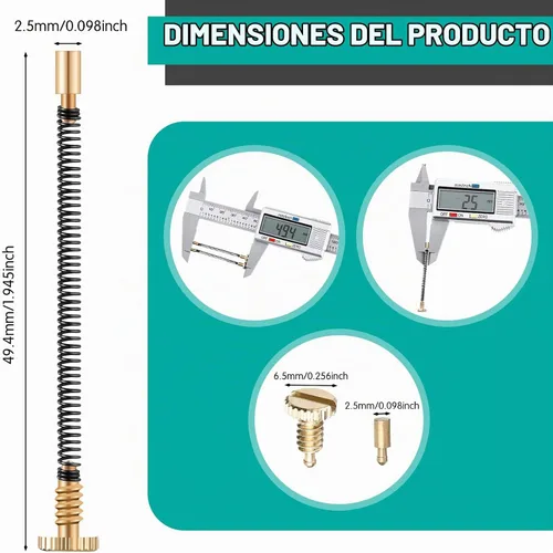 Vista 2 de LEIFIDE - Kit de reparación de encendedor de 10 piezas, dedal de resorte