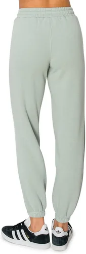Vista 37 de Cali1850 Pantalón deportivo Cloud Nine Fleece para mujer, cintura alta, ajuste holgado, dos bolsillos, cintura elástica con cordón