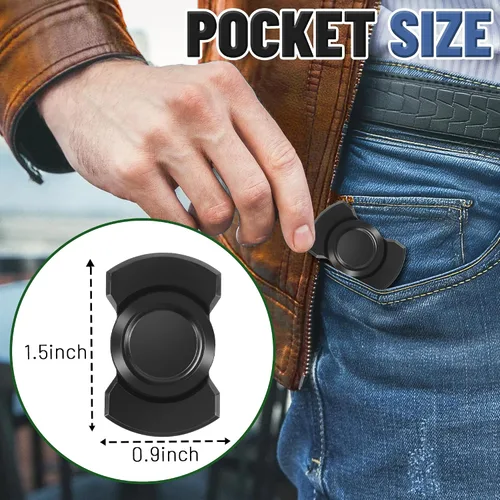 Vista 2 de Juguete giratorio 3 en 1 para adultos, deslizador de metal, con clicker, magnético para hombres adultos, juguete de escritorio de oficina, alivio