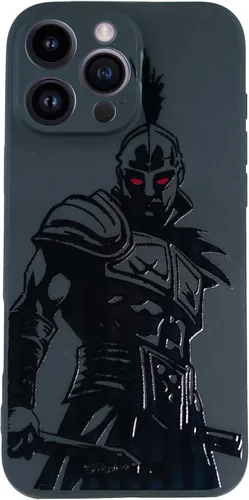 Vista 40 de SIMPLYMDRN Funda delgada para iPhone 12 Pro Max, diseño de guerrero, funda genial para hombres, funda de soldado de combate, delgada y flexible