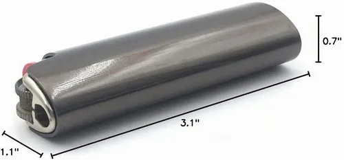 Vista 7 de Juego de 8 piezas de metal encendedor caso cubierta titular para BIC tamaño completo encendedor J6