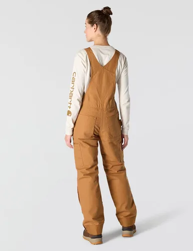 Vista 2 de Carhartt - Overol con peto aislado de tela de pato lavada, con ajuste relajado, para mujer