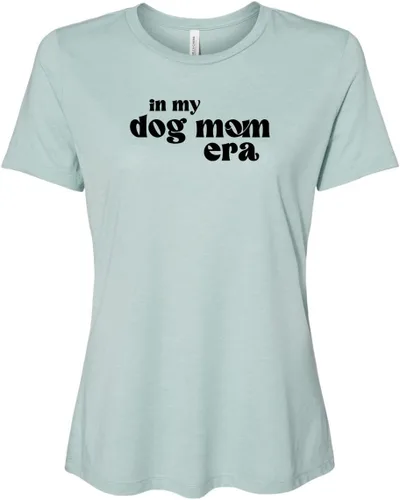 Vista 6 de Cute Women's Screen Printed Crew Neck Tee, Shirts With Sayings, Dusty Blue or Olive