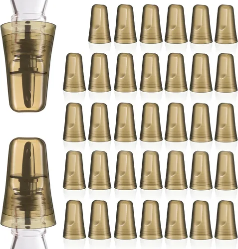 Vista 9 de Chengu 24 fundas para botellas de licor, cubiertas de boquilla para botellas, dispensador universal de vertido, tapas de boquilla de goma