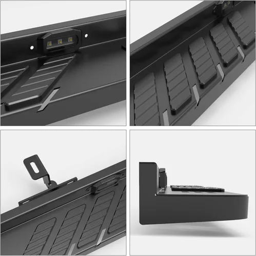Vista 5 de Escalones laterales para Jeep Gladiator 2019-2026 de 4 puertas con luz de posición LED WOLFSTORM - Accesorios de repuesto para estribo de acero