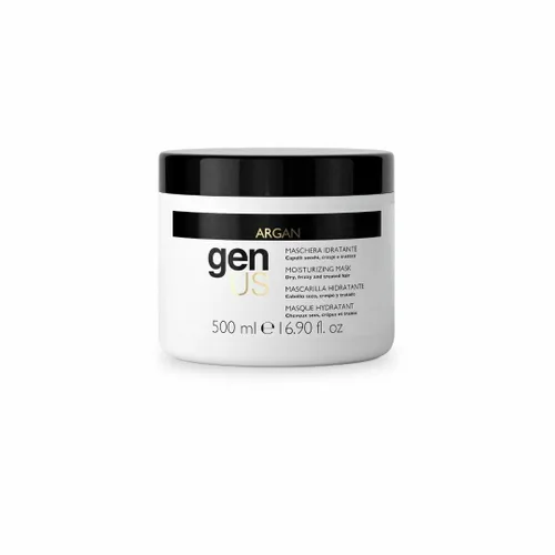 Vista 4 de Genus Champú hidratante de argán para el cabello, enriquecido con aceite de argán y linaza para cabello seco, encrespado, tratado, hidratante