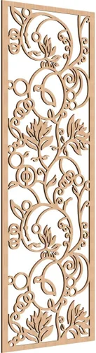 Vista 86 de Caspian Paneles de pared de madera con calado decorativo perforado, 9 3/8 pulgadas de ancho x 24 3/8 pulgadas de alto x 1/4 de alto, cereza