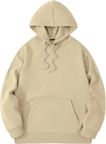 Vista 2 de Floerns Sudadera con capucha de manga larga para hombre, ligera, con cordón, estampado de letras