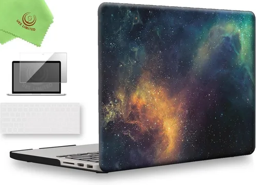 Vista 17 de UESWILL Funda rígida mate 3 en 1 compatible con MacBook Pro (Retina, 13 pulgadas, finales de 2012/2013/2014/principios de 2015), modelo A1425 / Negro