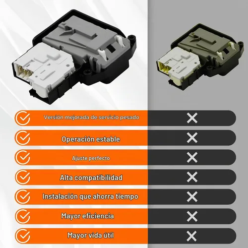 Vista 8 de EBF61315802 Conjunto de interruptor de bloqueo de puerta de arandela, exacto para lavadoras de carga frontal LG y lavadora Ken-More serie 796