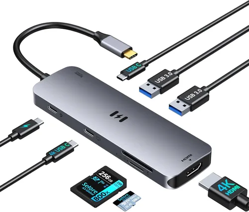 Vista 10 de Selore - Estación de acoplamiento USB C 3 monitores 3 HDMI 13 en 1