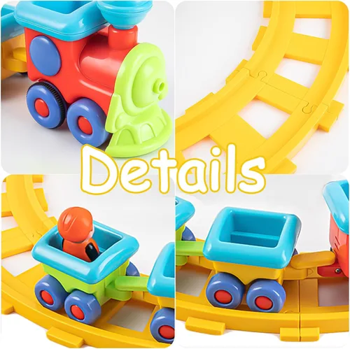 Vista 5 de Tren de juguete, juguetes musicales de tren eléctrico, juegos de tren eléctrico para niños, pistas de tren, juegos de tren adecuados para niños de 1