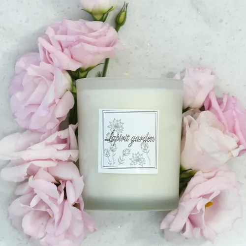 Vista 8 de [Lapirit Garden] Vela de soja perfumada floral de loto, tarro de 13.4 onzas para el hogar, vela de aromaterapia, altamente perfumada
