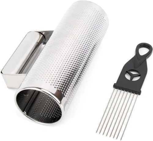 Vista 9 de Metal Guiro Instrumentos Musicales de Percusión de Mano de Acero Inoxidable con Raspador 8" 3