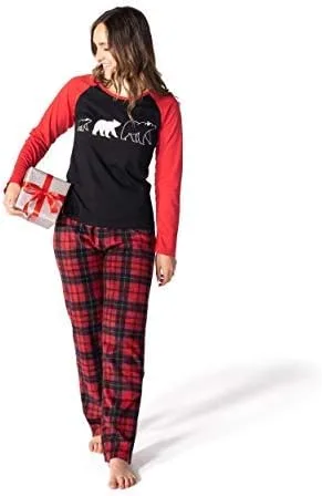 Vista 5 de JumpOff Jo - Matching Family, Mens, Womens, Kids, Infant Pajamas Set, Sizes Infant-Adult 2XL, Bear, Christmas Designs