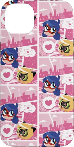 Vista 15 de Miraculous Ladybug Chibi Collection Mensaje para Cat Noir Funda para iPhone 17
