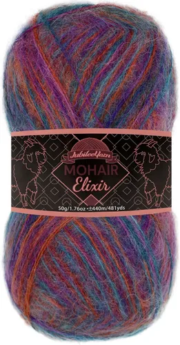 Vista 19 de JubileeYarn Mohair Elixir Yarn - 50g/Skein Baby Wool Blend - Cosmopolitan - 1 Skein