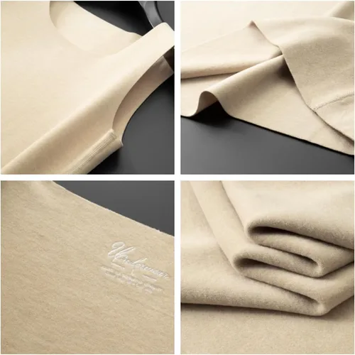 Vista 4 de Camiseta térmica sin mangas para mujer, para clima frío, ropa interior con forro polar, camisola cálida, chaleco de capa base