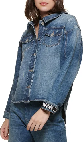 Vista 6 de DKNY womens Denim Trucker Jacket