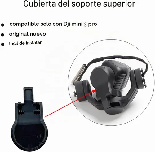 Vista 3 de Mini 3 Pro Reemplazo Gimbal Yaw Axis Soporte Superior Tapa Piezas de Reparación para DJI Mini 3 Pro Drone.