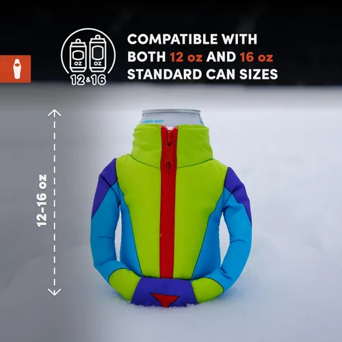 Vista 5 de Puffin - Chaqueta de esquí The Miller - Enfriador de botellas y latas altas aislado I Aislante de botellas de cerveza y latas de refrescos, mantiene