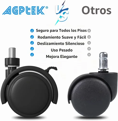Vista 5 de AGPTEK Soporte para CPU, ancho ajustable de 4.7 a 8.2 pulgadas con 2 ruedas de bloqueo y 2 ruedas giratorias, color negro