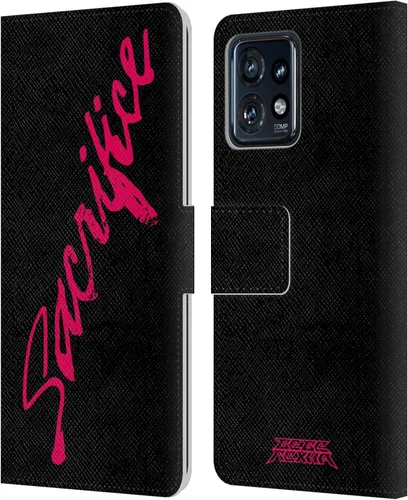 Vista 7 de Head Case Designs Funda de piel con licencia oficial de Bebe Rexha Neon Bite Me Key Art para Motorola Moto Edge 40 Pro